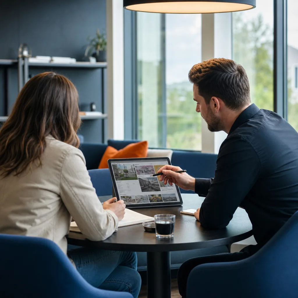 Beratungsgespräch zur Google Unternehmensprofil-Optimierung in Welzheim am Tisch