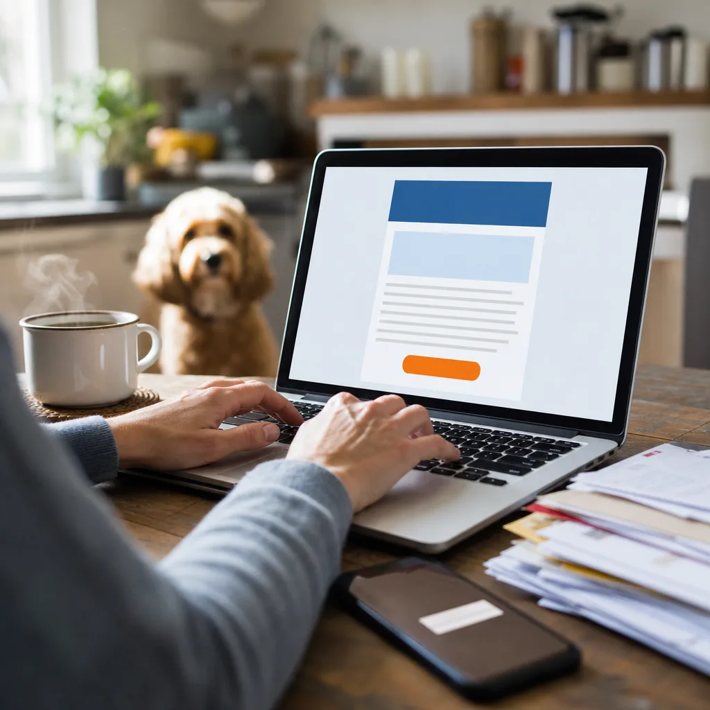 E-Mail-Marketing Kampagne wird am Laptop erstellt in Welzheim